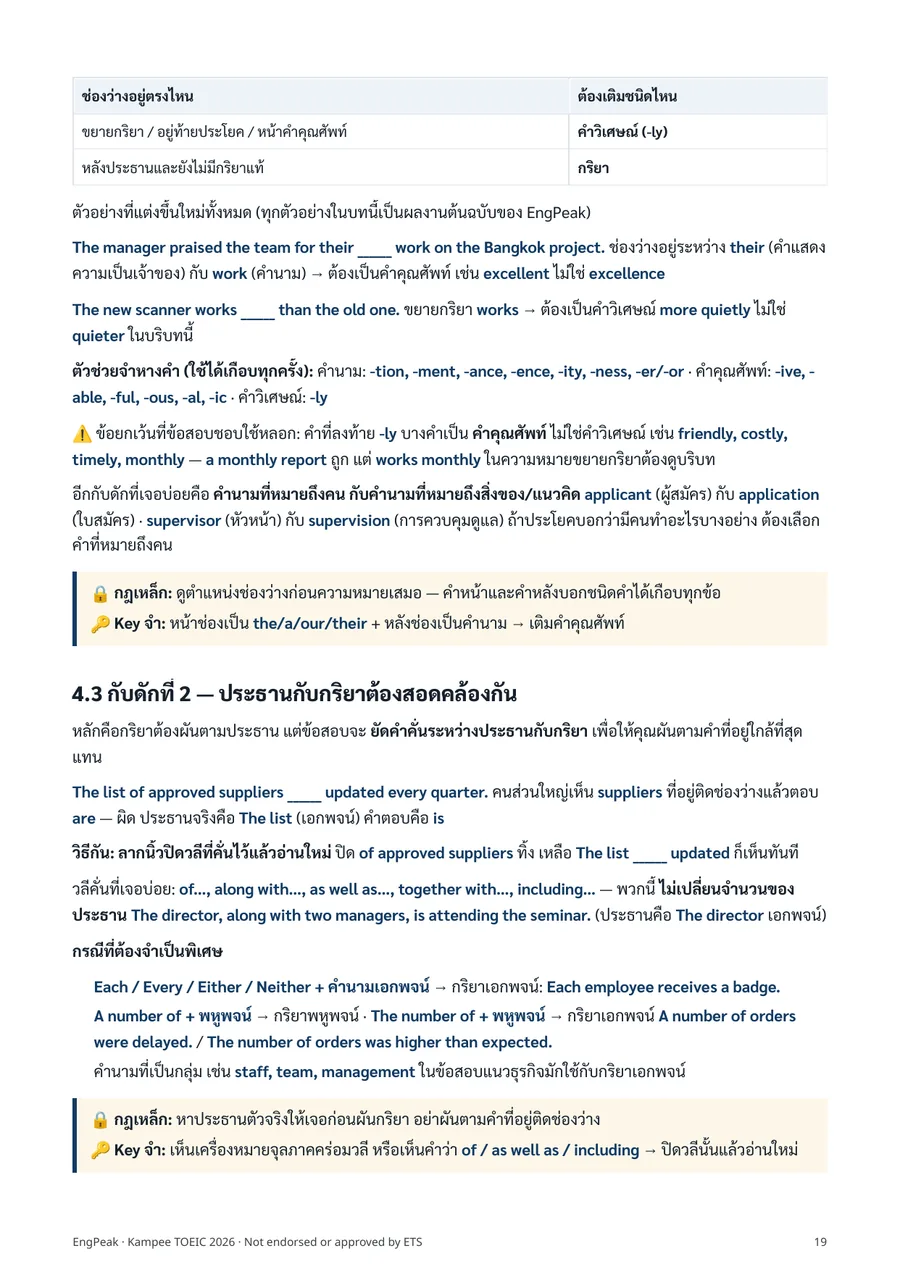หน้ากับดักไวยากรณ์ พร้อมกล่องกฎเหล็กและคีย์จำ